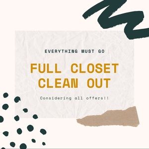 FULL CLOSET CLEAN OUT
